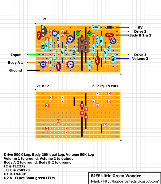 Guitar FX Layouts: BJFE Little Green Wonder